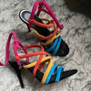 Zara woman rainbow heels size 37